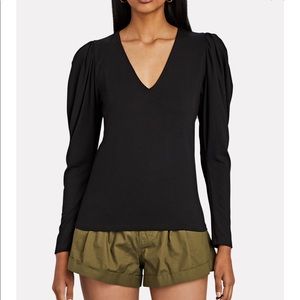 FRAME
Shirred Long Sleeve T-Shirt